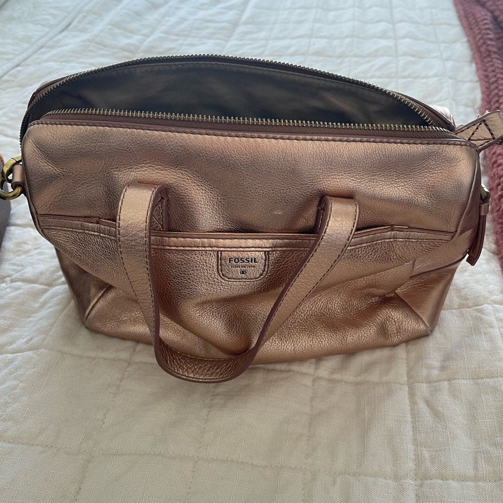 Fossil Women's Metallic Rose Satchel